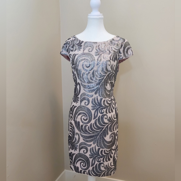 Adriana Papell Sequin Cocktail Dress - Picture 2 of 6